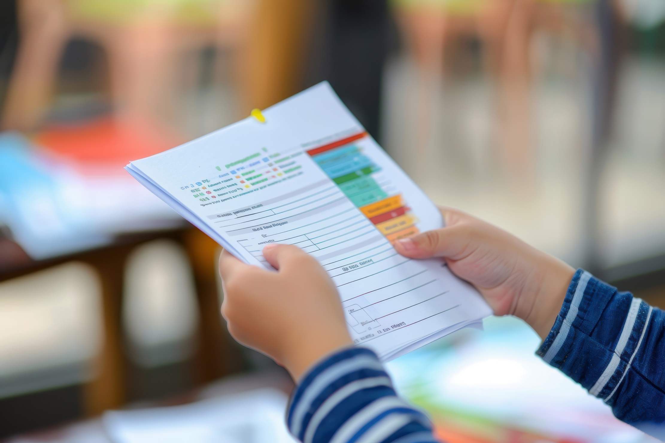 Student exam report card and grading module